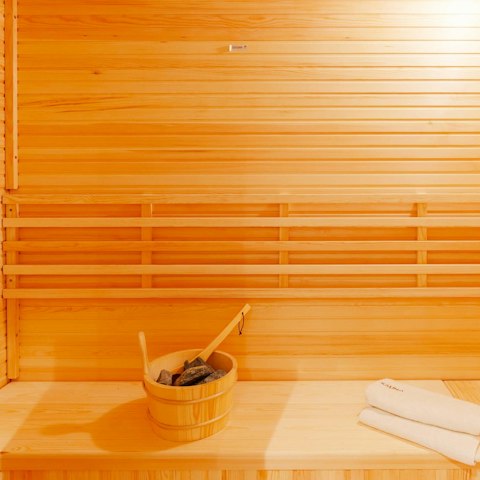 Feel refreshed and relaxed after a session in the sauna