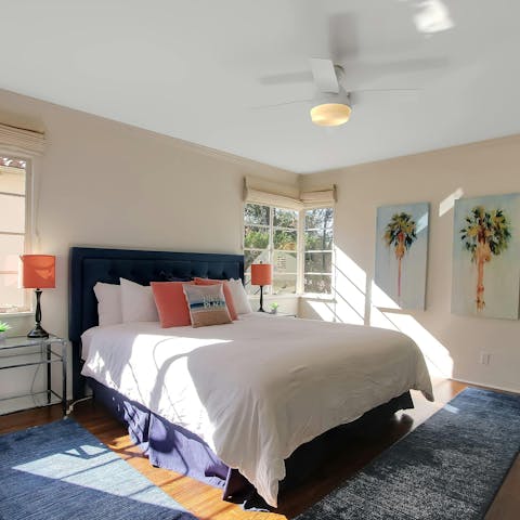 Wake up refreshed in one of the vibrant, island-inspired bedrooms