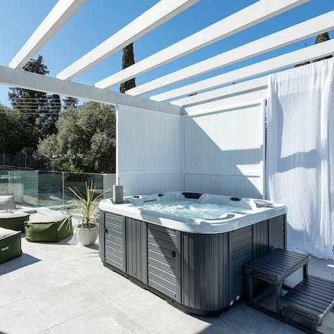 Get the hot tub bubbling and clink glasses to a luxurious break