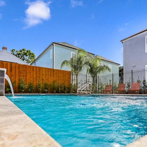 Keep cool in the shared outdoor pool