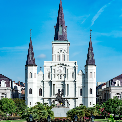 Check out St Louis Cathedral – it's a seven-minute drive