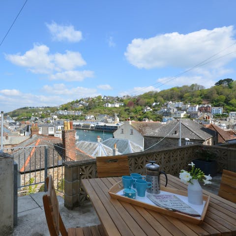 Have an evening cocktail on the terrace with this wonderful view