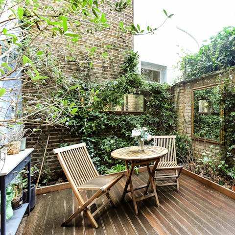 Unwind on the patio, the perfect spot to enjoy an aperitif