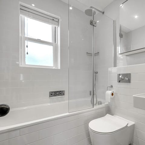 Indulge in a long, hot soak in the tub after a day at the beach