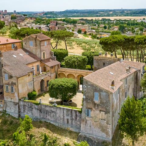 Stay in part of an ancient, fortified castle dating back to the medieval period