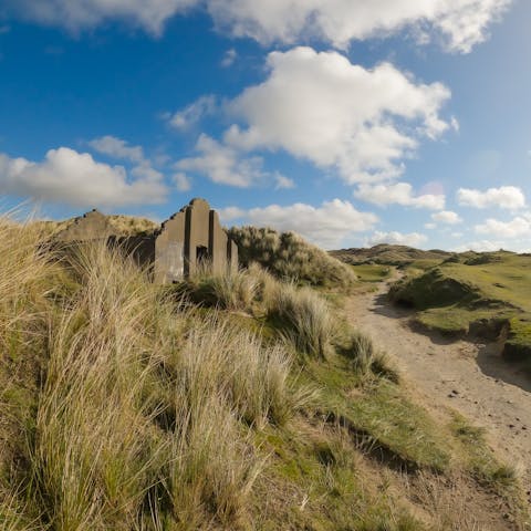 Explore Hayle's coastline, Upton Towans Beach is a five-minute drive away