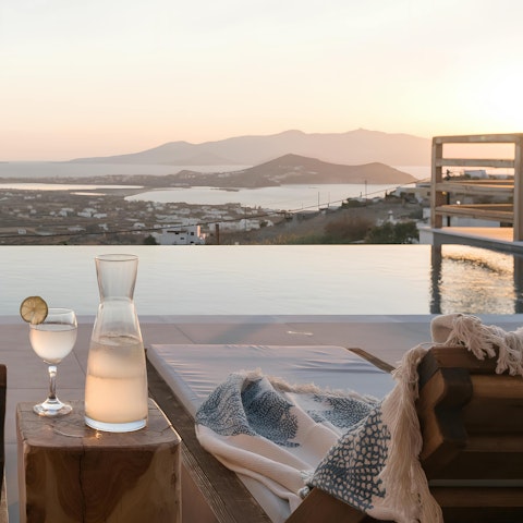 Take in the stunning Aegean Sea views from the infinity pool