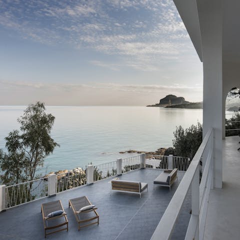 Watch the sunset on the terrace