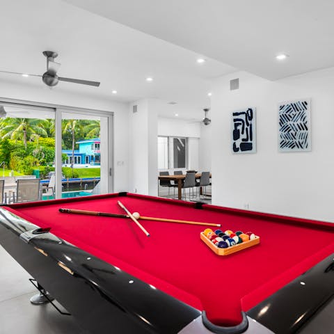 Rack up a few rounds of pool in the breezy games room