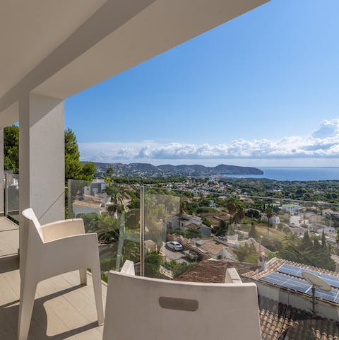 Start the day by stepping onto the balcony to admire the ocean views