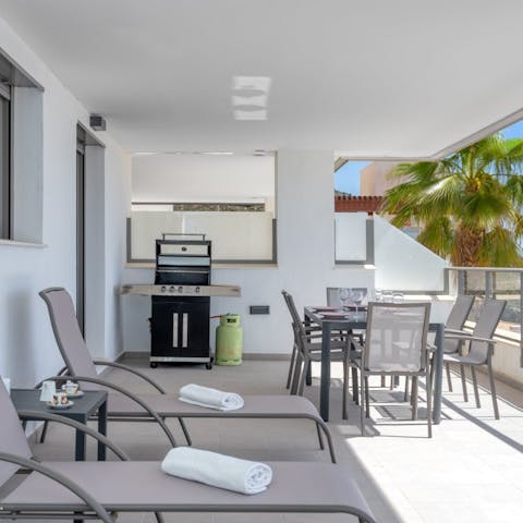 Fire up the barbecue for an alfresco supper on the terrace