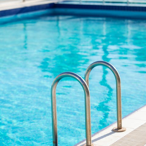Cool off from the Spanish heat with a dip in the shared pool