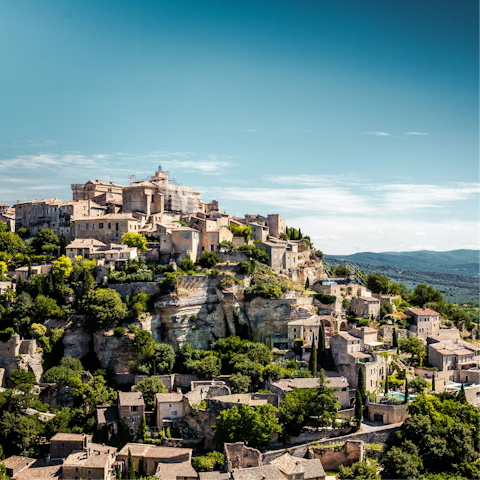 Head to Gordes, 8km away, and do a bit of sightseeing