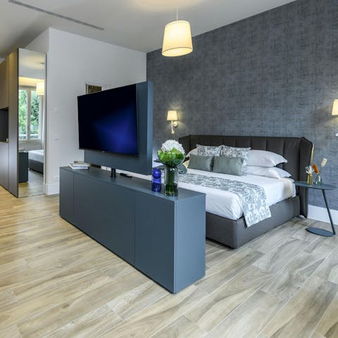 Sink into peaceful sleep in this elegant apartment