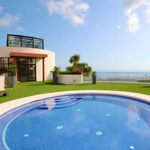 Cool off in one of the communal swimming pools