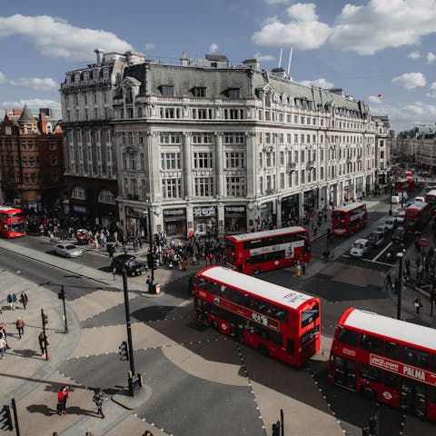 Hop on the tube at Elephant & Castle and shop on Oxford Street