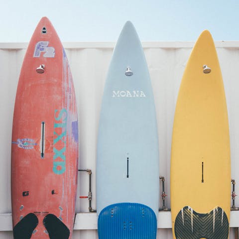 Learn to ride the waves at the beach-based surf school