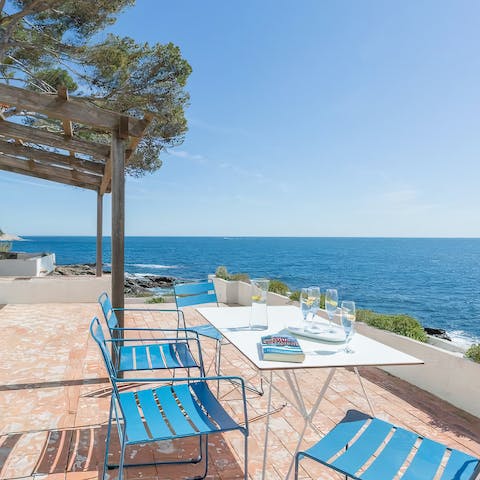 Enjoy idyllic views whilst relaxing on the terrace