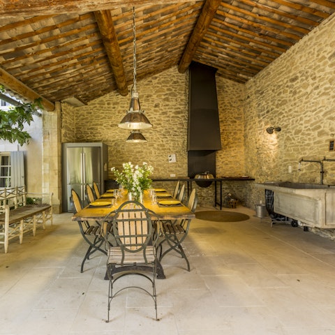 Rustle up a feast in the summer kitchen and enjoy an alfresco meal