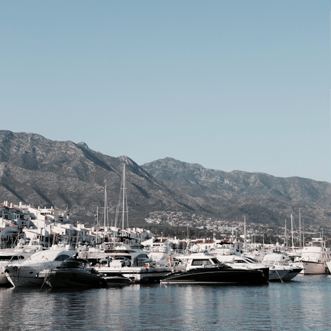 Follow the glitterati down to Puerto Banus – a fifteen-minute drive away