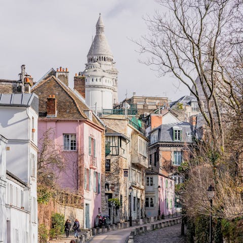 Explore historic Montmartre, including the nearby Place des Tertres