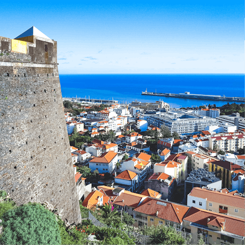 Explore Funchal's harbour, gardens and Madeira wine cellars
