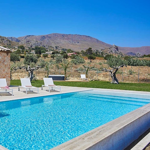 Cool off from the Italian sun in the private pool
