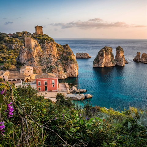 Take the fifteen-minute stroll into the village of Scopello