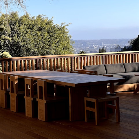 Enjoy incredible views while dining on the terrace