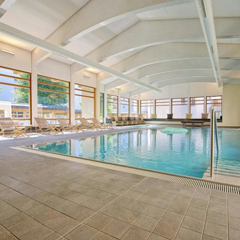 Take a dip in the communal swimming pool