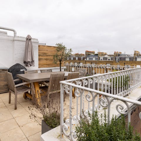 Take in the views from the terrace, a glass of wine in hand
