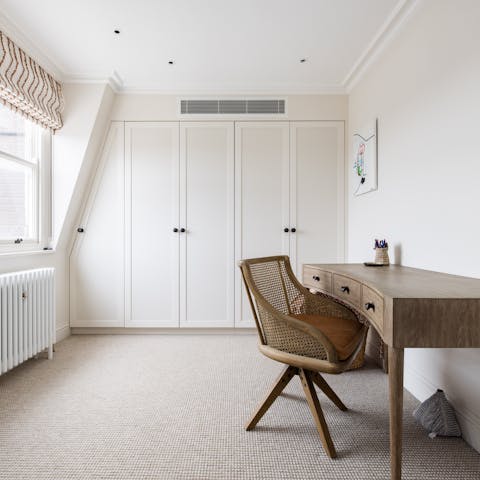 Catch up on work in the dedicated study