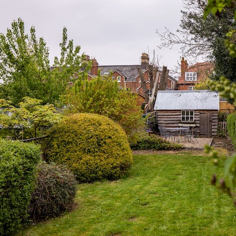Relax amid the leafy nature of the private garden