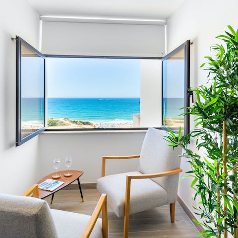 Enjoy a glass of wine in the comfort of your living room or step out onto the balcony and take in the glorious views