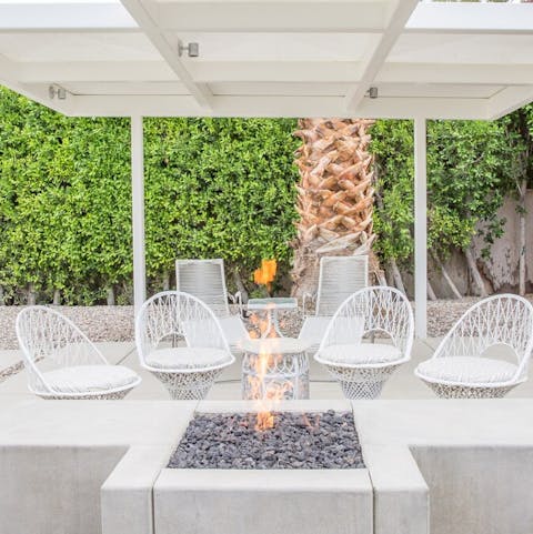 Tell stories around the fire pit after the sun goes down