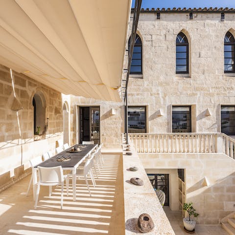 Feast on a home-cooked lunch out on the majestic terrace