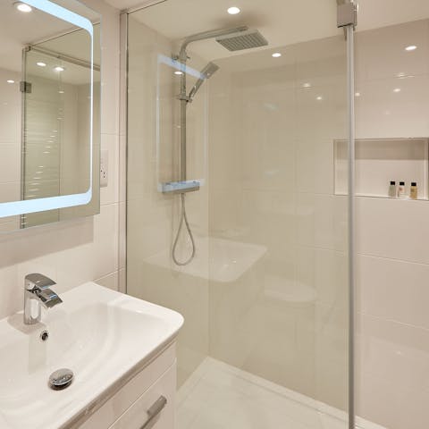 Freshen up in the modern rainfall shower