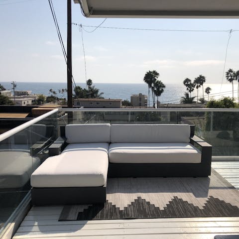 Watch the sunset from the balcony