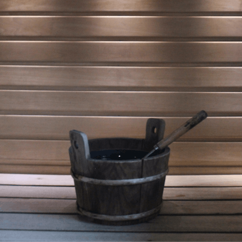 Hit the sauna for some relaxing downtime