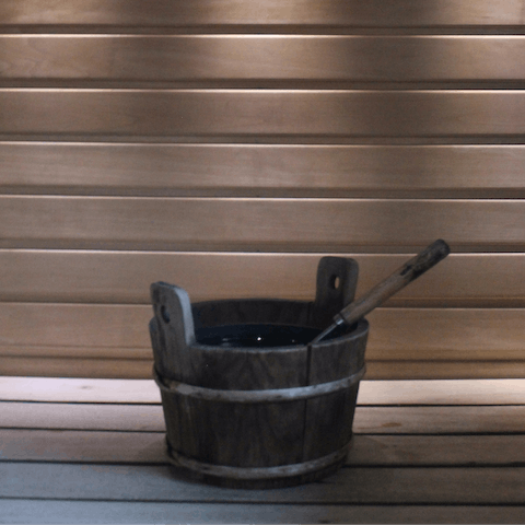 Hit the sauna for some relaxing downtime