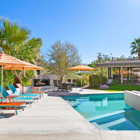 Spend your days lounging out by the saltwater pool and spa