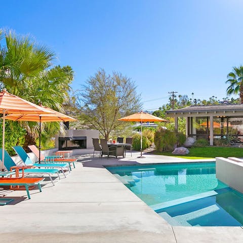 Spend your days lounging out by the saltwater pool and spa