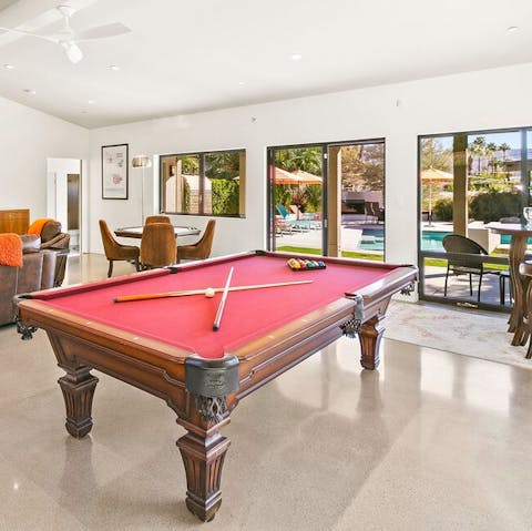 Relax over a few games of pool with friends