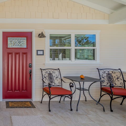 Sip your morning coffee on the porch