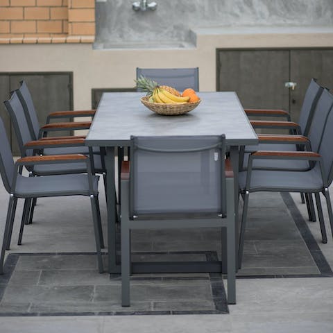 Light the barbecue and enjoy an alfresco meal with loved ones