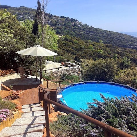 Take a refreshing dip in your private pool