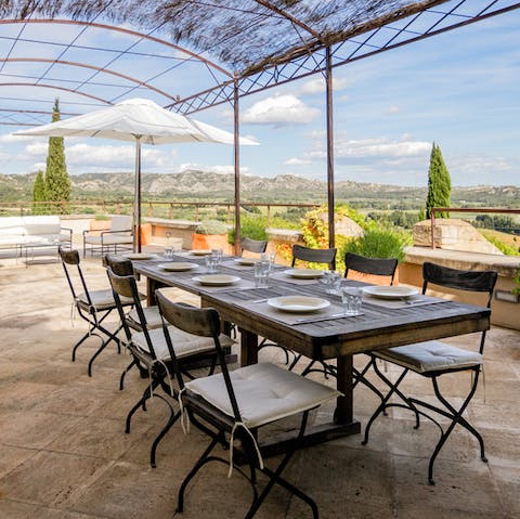 Dine under  the stars