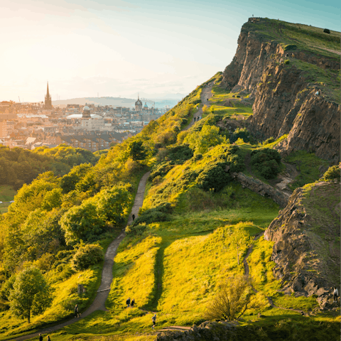 Take in sweeping city views from the top of Arthur's Seat