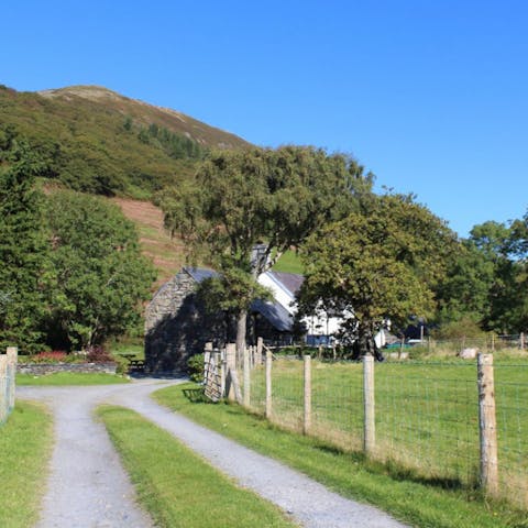 Park up the four-by-four in the huge driveway and put on your hiking boots instead
