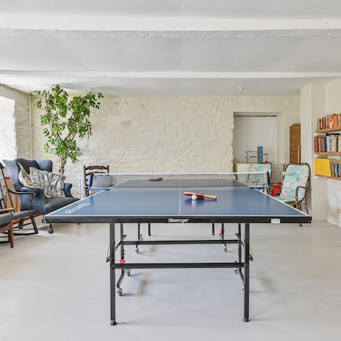 Get a little competitive in the cattle-shed-turned-games-room
